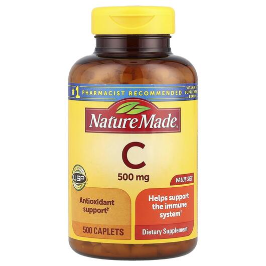Основне фото товара Nature Made, Vitamin C 500 mg, Вітамін C, 500 таблеток