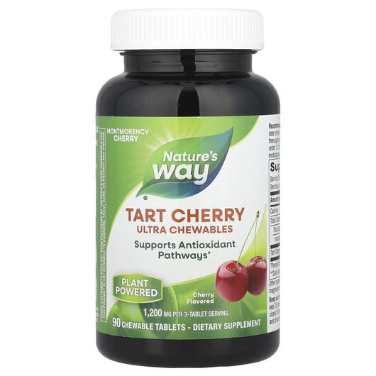 Основне фото товара Tart Cherry Ultra Chewable Cherry 1200, Екстракт вишні, 90 таблет