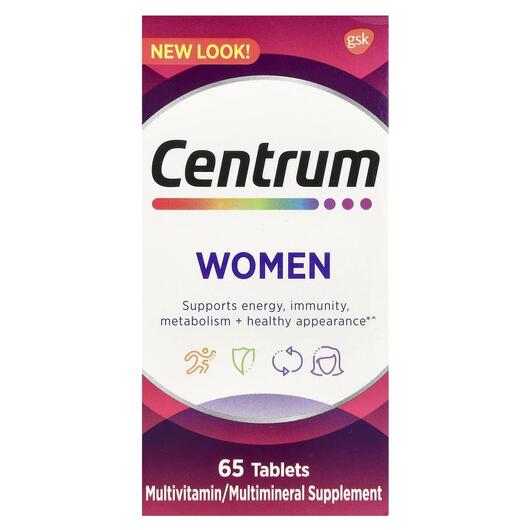 Основне фото товара Centrum, Women Multivitamin, Вітаміни для жінок, 65 таблеток