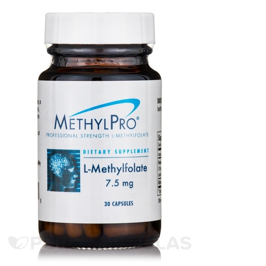 Основне фото товара MethylPro, L-Methylfolate 7.5 mg, Метилфолат, 30 капсул