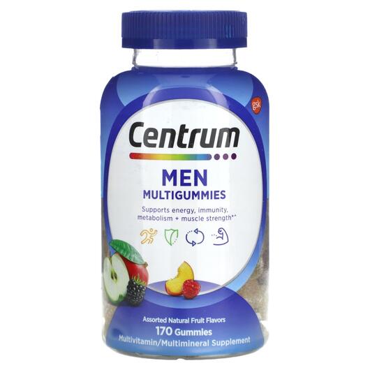 Основне фото товара Men Multigummies Assorted Natural, Вітаміни для чоловіків, 170 та