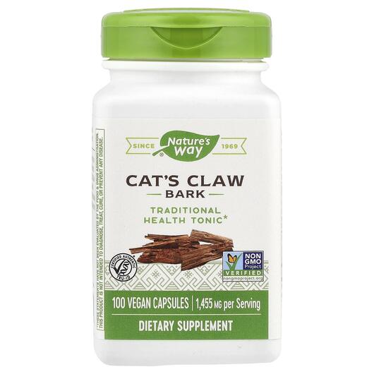 Основне фото товара Cat's Claw Bark, Котячий кіготь 485 мг Кора, 100 капсул