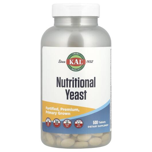 Основне фото товара KAL, Nutritional Yeast, Харчові дріжджі, 500 таблеток
