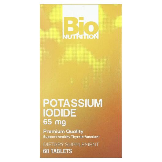 Основне фото товара Bio Nutrition, Potassium Iodide 65 mg, Калій, 60 таблеток