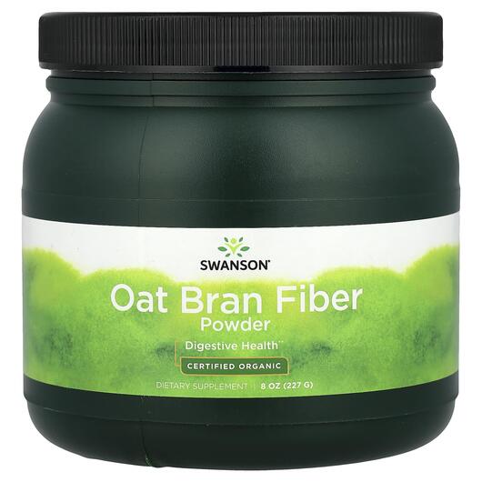Основне фото товара Swanson, Certified Organic Oat Bran Fiber Powder, Отруби, 227 г