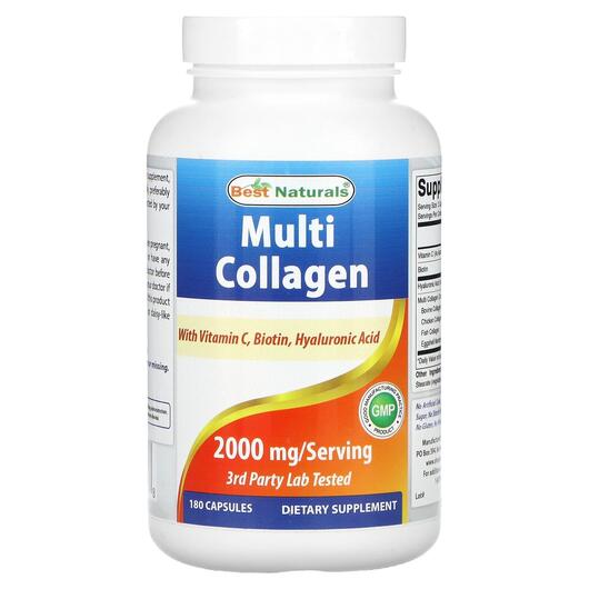 Основне фото товара Best Naturals, Multi Collagen 2000 mg, Колаген, 180 капсул