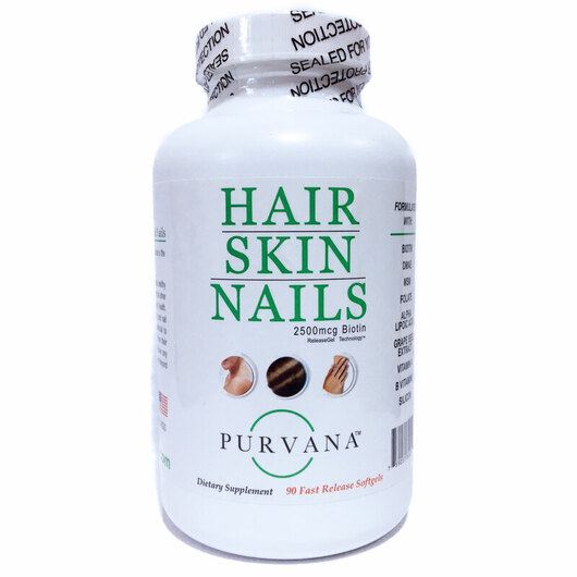 Основне фото товара Wellgenix, Purvana Hair Skin Nails, Пурвана, 90 капсул