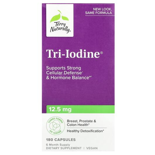 Основне фото товара Terry Naturally, Tri-Iodine 12.5 mg, Йод 125 мг, 180 капсул