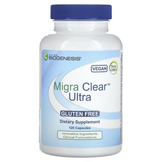 Основне фото товара Nutra BioGenesis, Migra Clear Ultra, Кардіо комплекс, 120 капсул