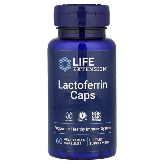 Основне фото товара Life Extension, Lactoferrin Caps, Лактоферрин, 60 капсул