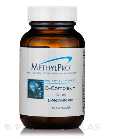 Основне фото товара B-Complex + 15 mg L-Methylfolate, B-комплекс, 30 капсул