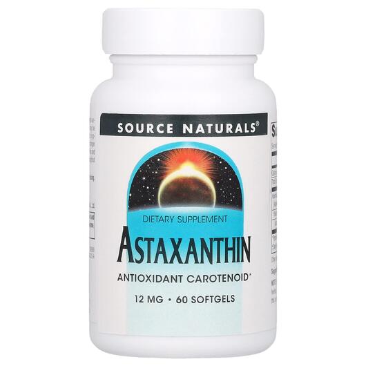 Основне фото товара Astaxanthin 12 mg 60, Астаксантин 12 мг, 60 капсул
