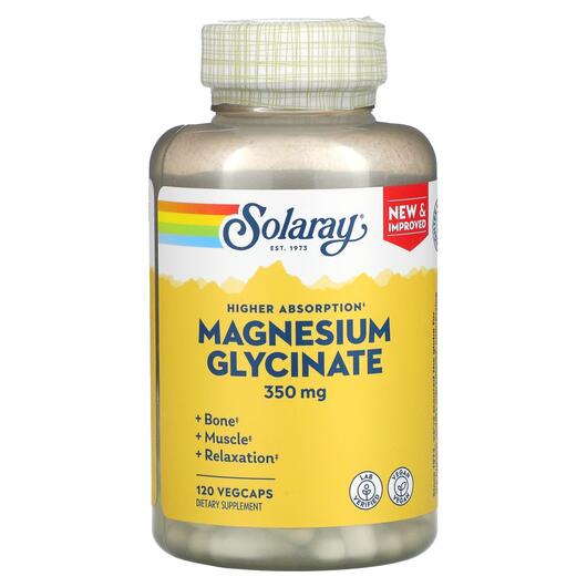 Основне фото товара High Absorption Magnesium Glycinate 350, Гліцинат магнію, 120 кап