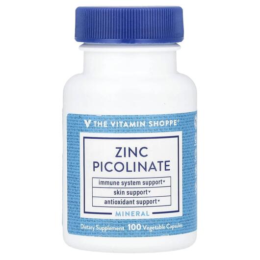 Основне фото товара TheVitaminShoppe, Zinc Picolinate, Цинк Піколінат, 100 капсул