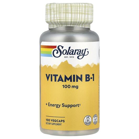 Основне фото товара Vitamin B-1 with Aloe Vera, Вітамін B-1 з алое вера 100 мг, 100 к
