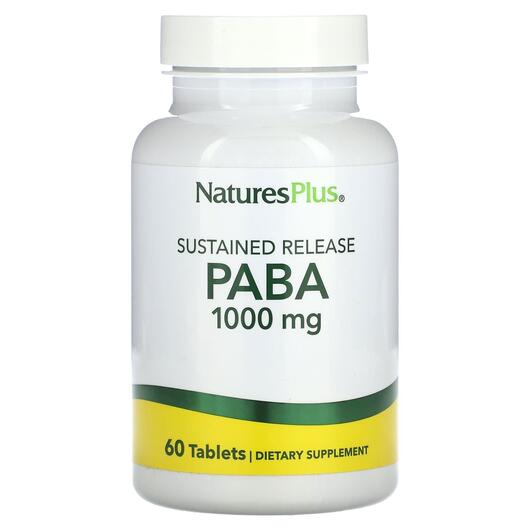 Основне фото товара Sustained Release PABA 1000 mg, 4-Амінобензойна кислота, 60 табле
