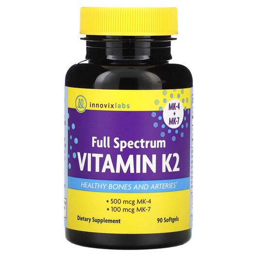 Основне фото товара InnovixLabs, Full Spectrum Vitamin K2, Вітамін K2, 90 капсул