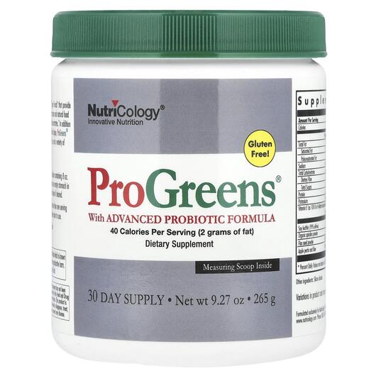 Основне фото товара ProGreens with Advanced Probiotic Formula, Суперфуд, 265 г