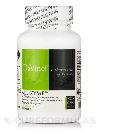 Основне фото товара DaVinci Laboratories, All-Zyme, Основні ферменти, 90 таблеток