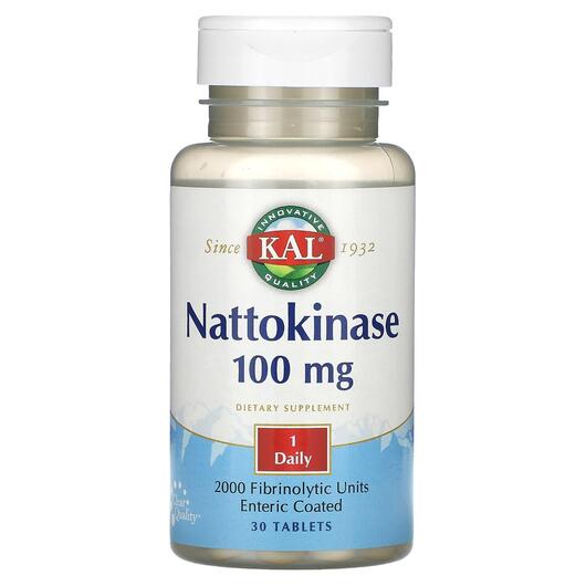 Основне фото товара KAL, Nattokinase 100 mg, Наттокіназа, 30 таблеток