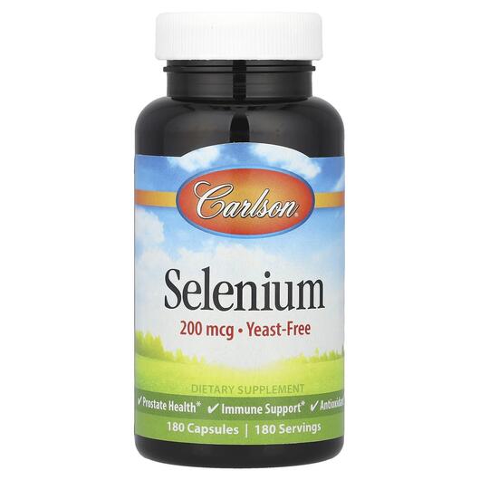 Основне фото товара Carlson, Selenium 200 mcg 180, Селен 200 мкг, 180 капсул