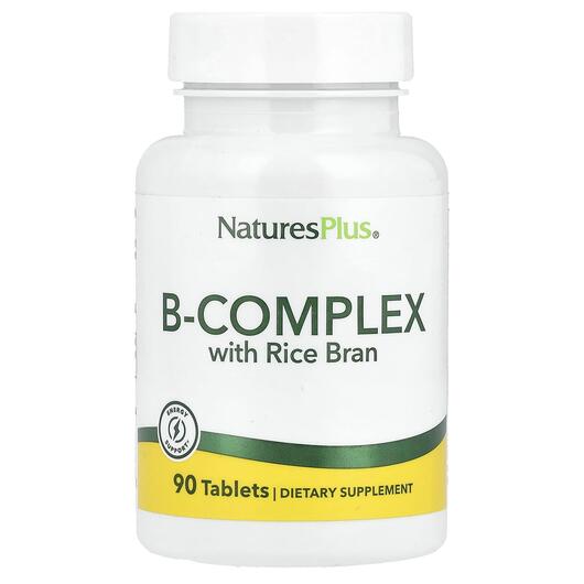 Основне фото товара Natures Plus, B-Complex with Rice Bran, B-комплекс, 90 таблеток