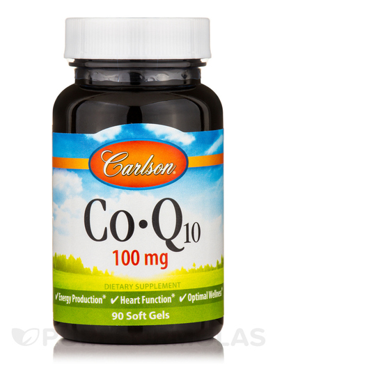 Основне фото товара Carlson, CoQ10 100 mg, Убіхінол, 90 капсул