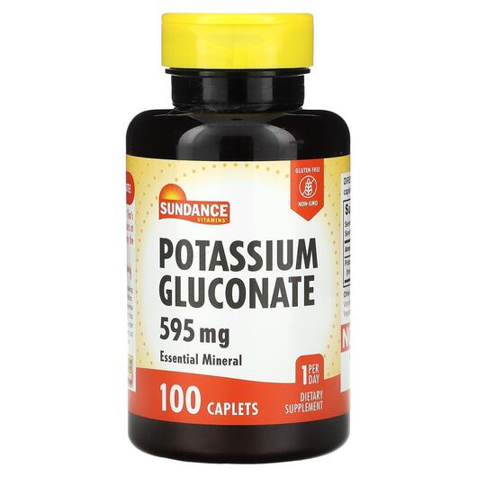 Основне фото товара Potassium Gluconate 595 mg, Калій, 100 таблеток
