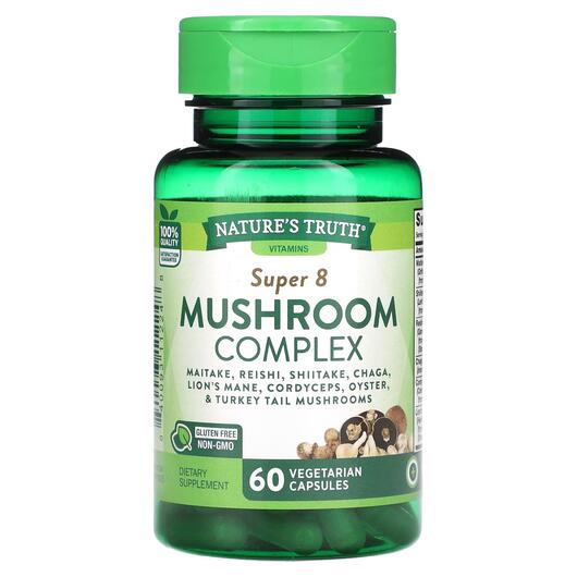 Основне фото товара Nature's Truth, Super 6 Mushroom Complex, Гриби, 60 капсул