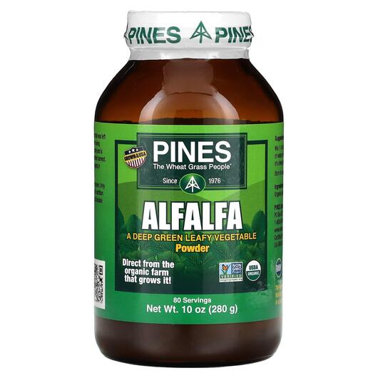 Основне фото товара Pines International, Alfalfa Powder, Люцерна, 280 г