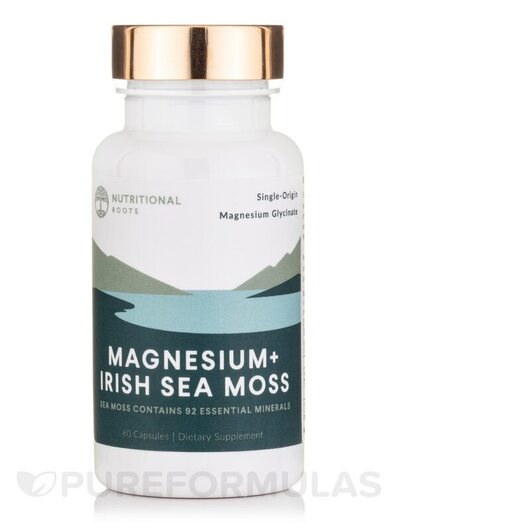 Основне фото товара Nutritional Roots, Magnesium + Irish Sea Moss, Магній, 60 капсул