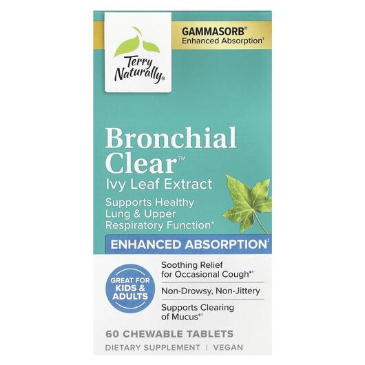 Основне фото товара Bronchial Clear Ivy Leaf Extract, Екстракт плюща, 60 таблеток