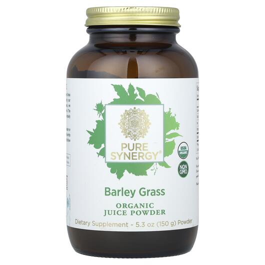 Основне фото товара Pure Synergy, Juice Powder Barley Grass, Ячмінь, 150 г