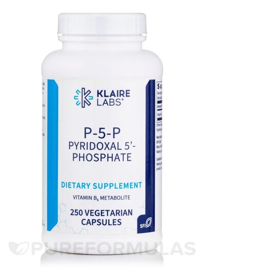 Основне фото товара P-5-P Pyridoxal 5'-Phosphate, Піридоксал-5-фосфат, 250 капсу