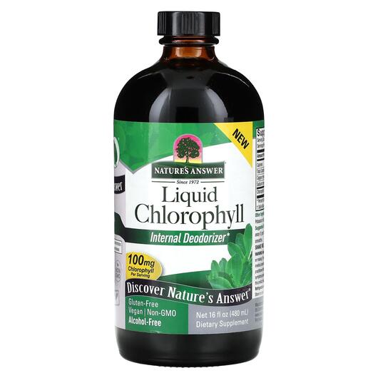 Основне фото товара Nature's Answer, Liquid Chlorophyll 100 mg, Хлорофіл, 480 мл