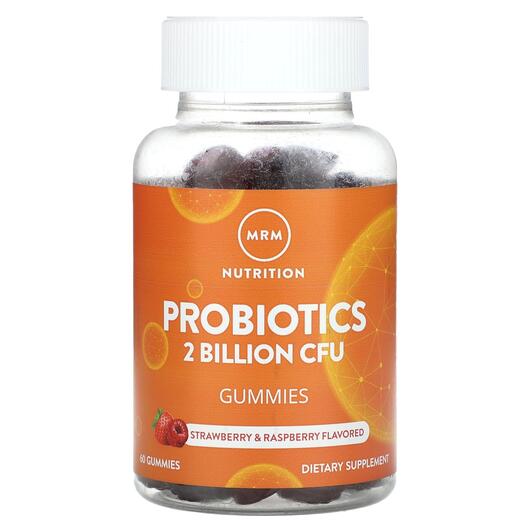 Основне фото товара Probiotics Gummies Strawberry & Raspberry, Пробіотики, 60 таб