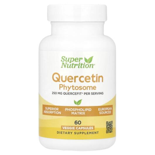 Основне фото товара Quercetin Phytosome Quercefit 250 mg, Кверцетин, 60 капсул
