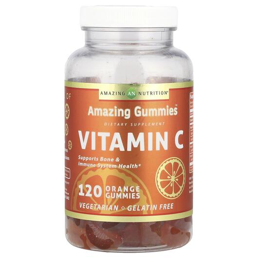 Основне фото товара Amazing Gummies Vitamin C Orange, Вітамін C, 120 таблеток