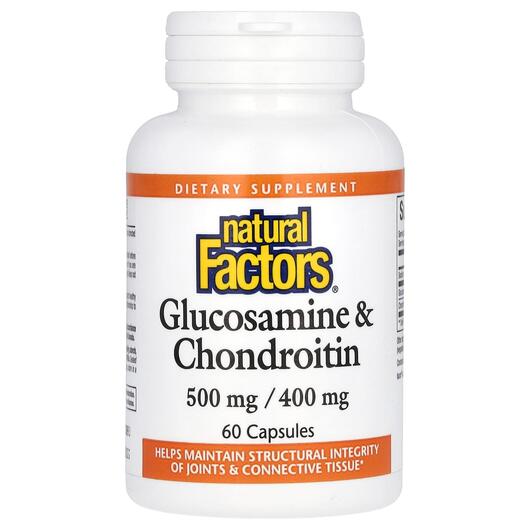 Основне фото товара Glucosamine 500 mg Chondroitin 400, Глюкозамін Хондроітин, 60 кап
