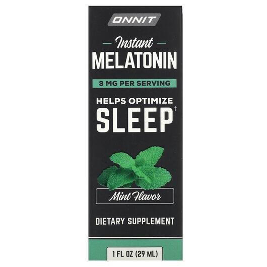 Основне фото товара Onnit, Instant Melatonin 3 mg, Мелатонін, 29 мл