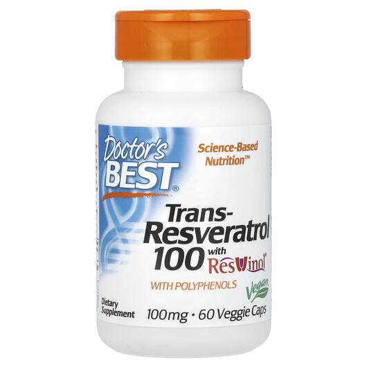 Основне фото товара Trans-Resveratrol 100 mg, Транс-Ресвератрол 100 мг, 60 капсул