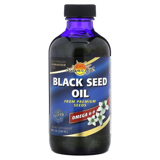 Основне фото товара Natures Life, Black Seed Oil, Чорний кмин, 236 мл