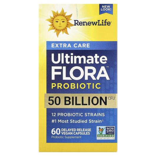 Основне фото товара Ultimate Flora Extra Care Probiotic 50 Billion, Пробіотики, 60 ка