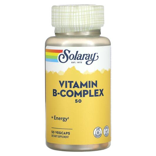 Основне фото товара Solaray, Vitamin B-Complex 50 mg, B-комплекс, 50 капсул
