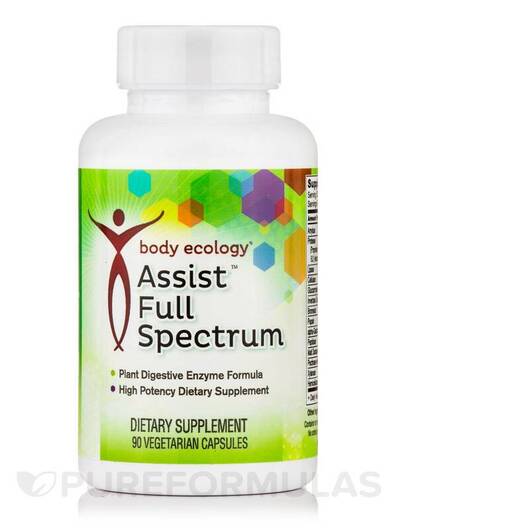 Основне фото товара Body Ecology, Assist Full Spectrum, Ферменти, 90 капсул