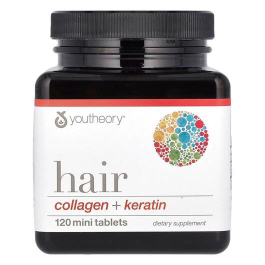 Основне фото товара Hair Collagen + Keratin, Колаген з Кератинами, 120 таблеток