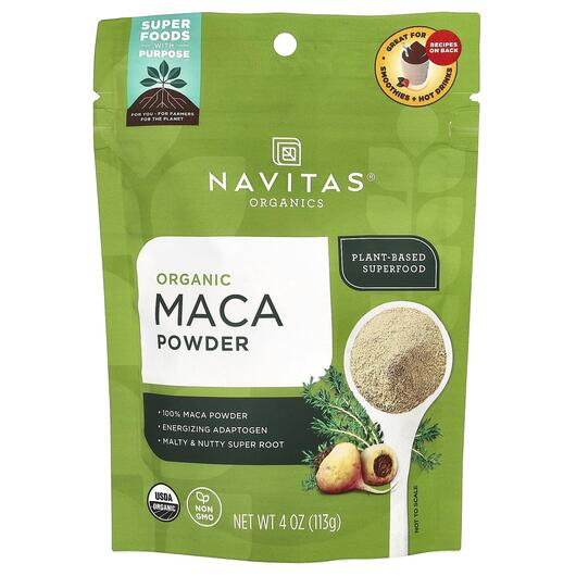 Основне фото товара Navitas Organics, Organic Maca Powder, Мака, 113 г
