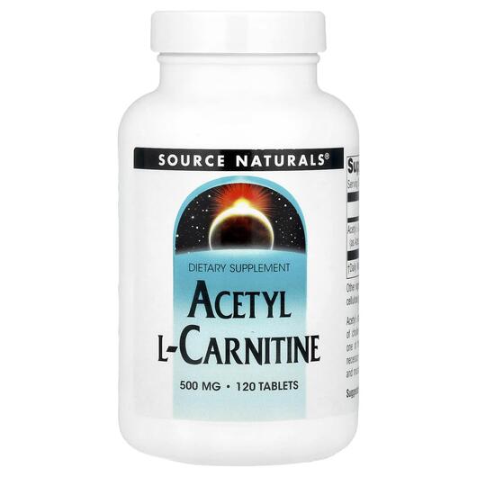 Основне фото товара Acetyl L-Carnitine 500 mg 120, Ацетил L-карнітин 500 мг, 120 табл