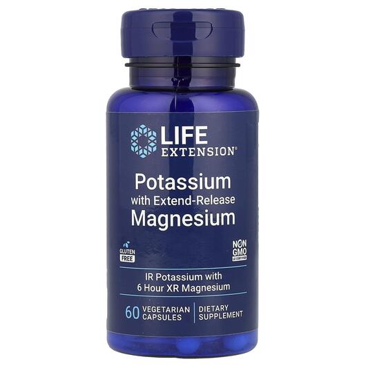 Основне фото товара Potassium with Extend-Release Magnesium, Магній Калій, 60 капсул