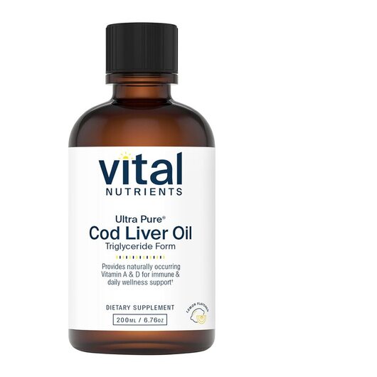 Основне фото товара Ultra Pure Cod Liver Oil 1025 Lemon, Олія печінки тріски, 200 мл